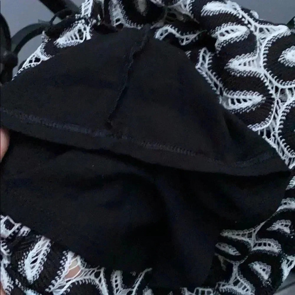 Banana Republic Petite Sheath Straight Lace Squiggle Black/White Dress 4P - Picture 7 of 10